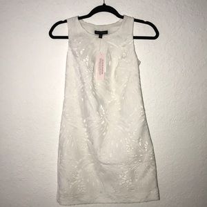 Banana republic white leaf lace dress